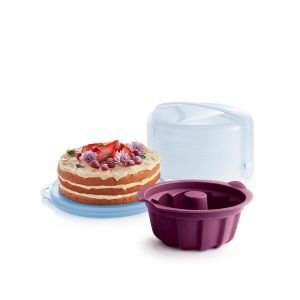 Silicone Bundt Form with Round Cake Taker