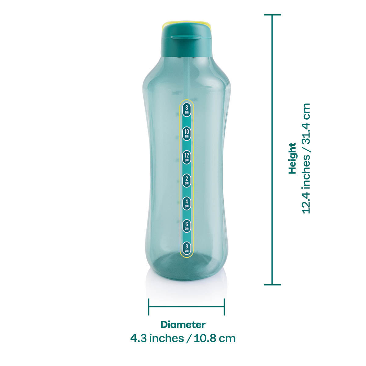 Tupperware® AquaVibe® Water Bottle | 67 oz. / 2 L (Green) - Image 2