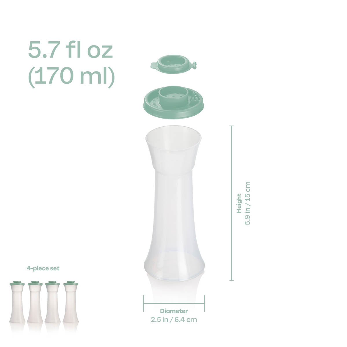 Hourglass Salt and Pepper Shakers | Large Set of 4 - Image 3