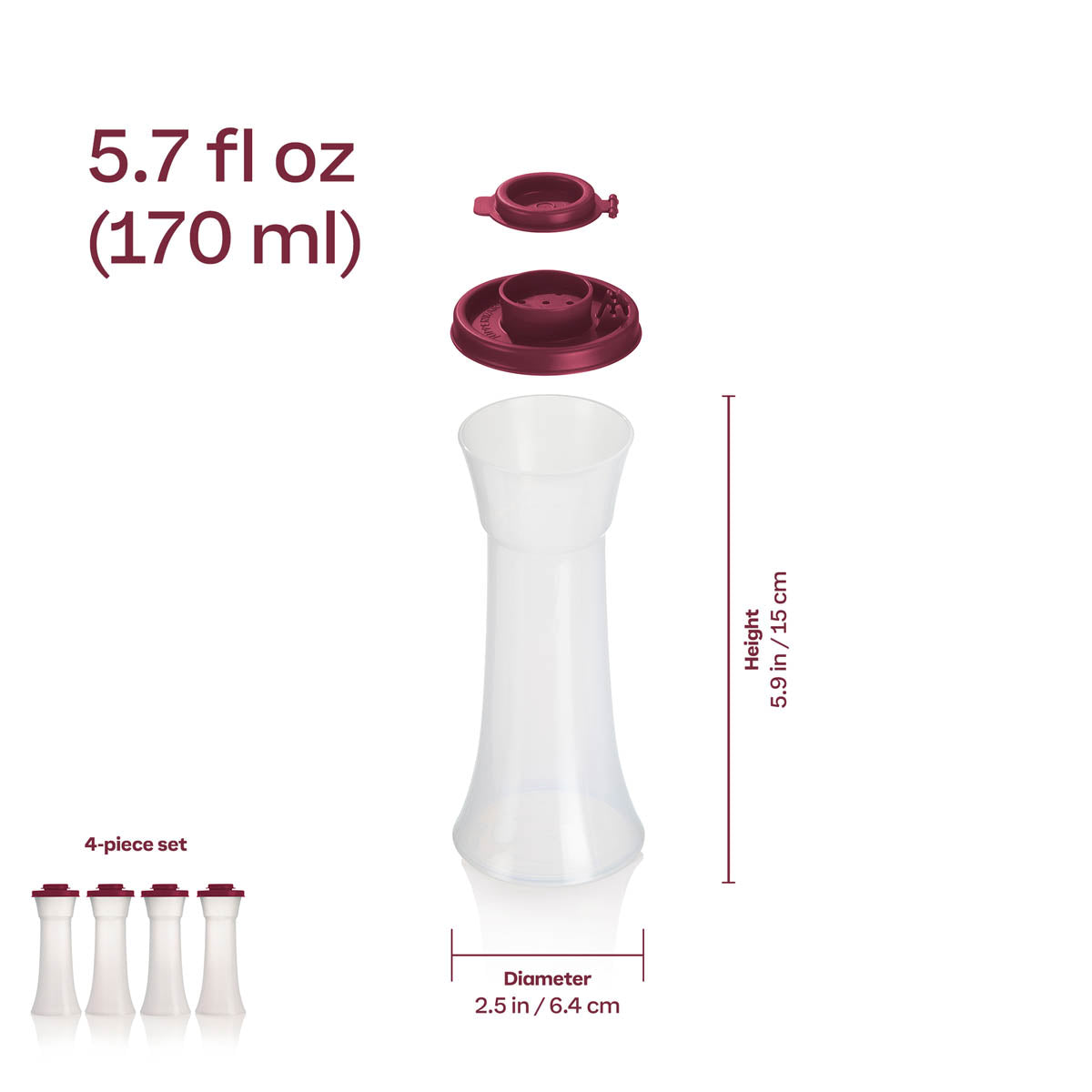 Hourglass Salt and Pepper Shakers | Large Set of 4 - Image 3