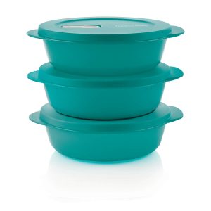 Crystalwave® Plus Round 3 1/2 cup / 850 mL Set of 3 (Mysterious Green)