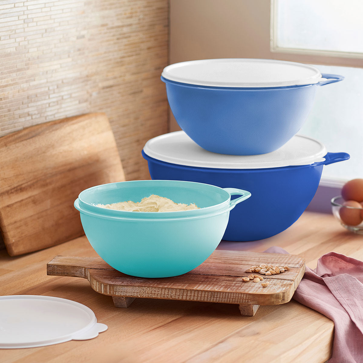 Tupperware® Thatsa® Bowls | Set of 3 | Airtight, Leakproof Mixing Bowl - Image 2